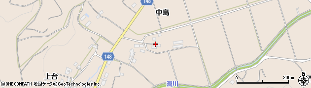 福島県福島市小田中島周辺の地図