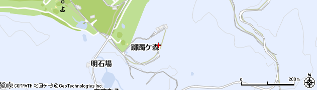 福島県福島市田沢（躑躅ケ森）周辺の地図
