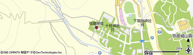 弥彦神社周辺の地図