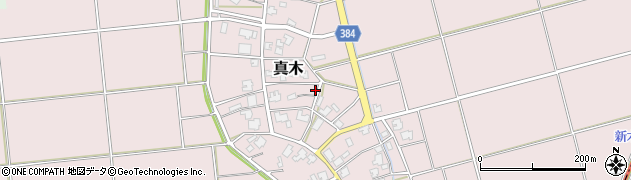 新潟県新潟市西蒲区真木周辺の地図