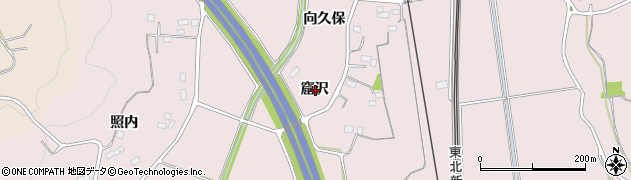 福島県福島市平石窟沢周辺の地図