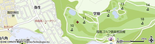 福島県福島市黒岩（学壇）周辺の地図