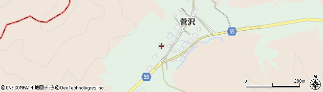 新潟県五泉市菅沢91周辺の地図