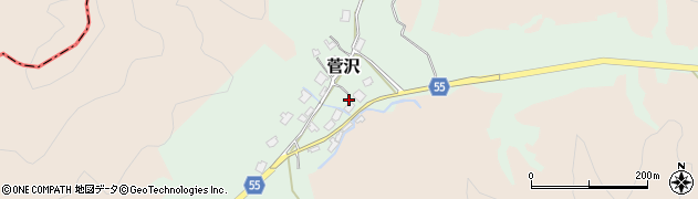 新潟県五泉市菅沢413周辺の地図