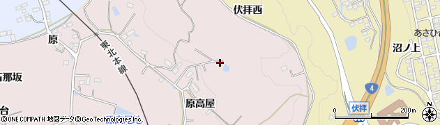 福島県福島市平石（原高屋）周辺の地図