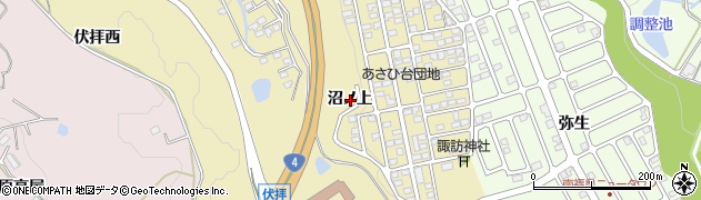 福島県福島市伏拝沼ノ上周辺の地図