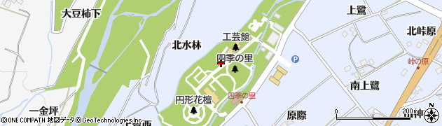 福島県福島市荒井（北水林）周辺の地図