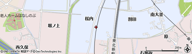福島県福島市永井川（桜内）周辺の地図