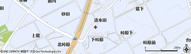 福島県福島市荒井（清水田）周辺の地図