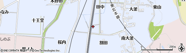 福島県福島市永井川田中40周辺の地図