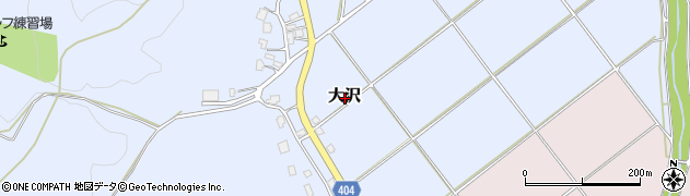 新潟県五泉市大沢周辺の地図