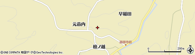 福島県伊達市月舘町糠田（元苗内）周辺の地図