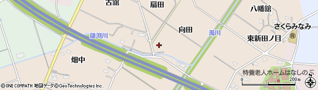福島県福島市小田（向田）周辺の地図
