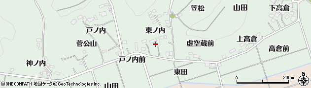 福島県福島市山田（東ノ内）周辺の地図
