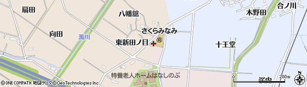 福島県福島市小田行人田周辺の地図