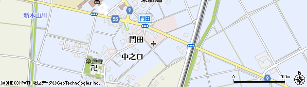 新潟県新潟市西蒲区門田周辺の地図