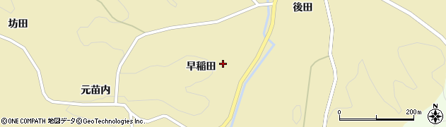 福島県伊達市月舘町糠田（早稲田）周辺の地図