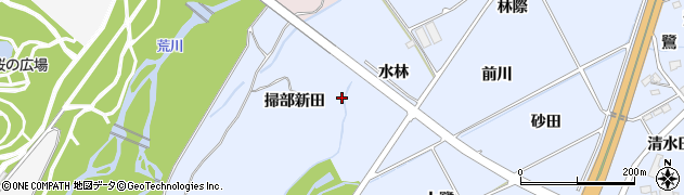 福島県福島市荒井（掃部新田）周辺の地図