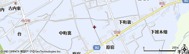 福島県福島市荒井（下町裏）周辺の地図