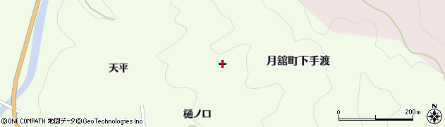 福島県伊達市月舘町下手渡初森周辺の地図