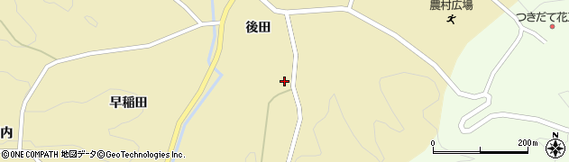 福島県伊達市月舘町糠田天坂周辺の地図