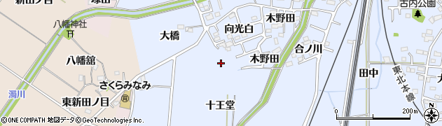 福島県福島市永井川大橋周辺の地図