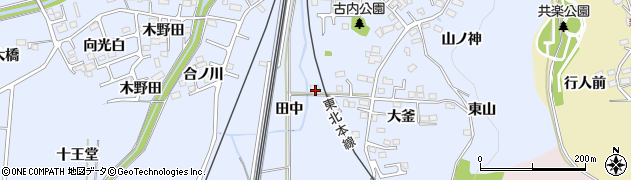 福島県福島市永井川田中42周辺の地図