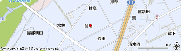 福島県福島市荒井前川周辺の地図