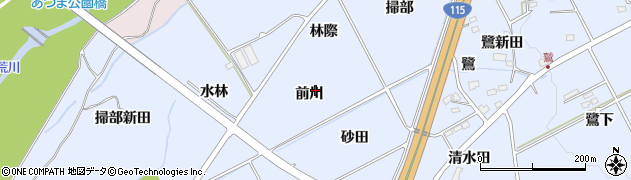 福島県福島市荒井（前川）周辺の地図