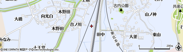 福島県福島市永井川田中22周辺の地図