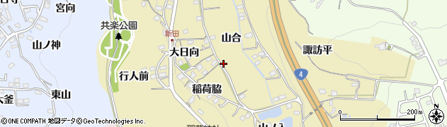 福島県福島市伏拝周辺の地図