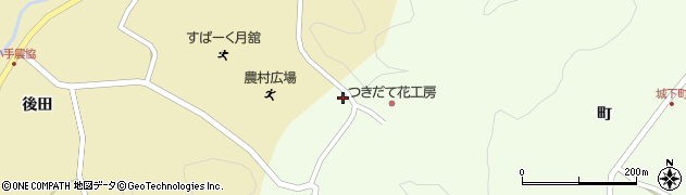福島県伊達市月舘町下手渡寺窪周辺の地図