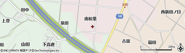 福島県福島市大森（南松葉）周辺の地図