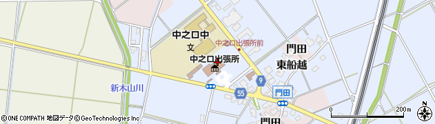 新潟市役所コミュニティセンター　中之口地区コミュニティセンター周辺の地図