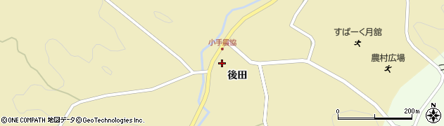 福島県伊達市月舘町糠田後田109周辺の地図