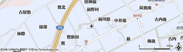 福島県福島市荒井（前川原）周辺の地図