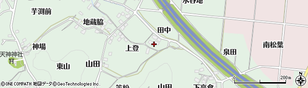 福島県福島市山田（田中）周辺の地図