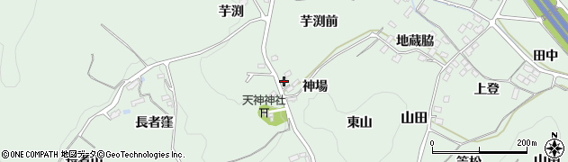 福島県福島市山田神場周辺の地図