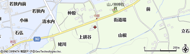福島県福島市上鳥渡（上耕谷）周辺の地図