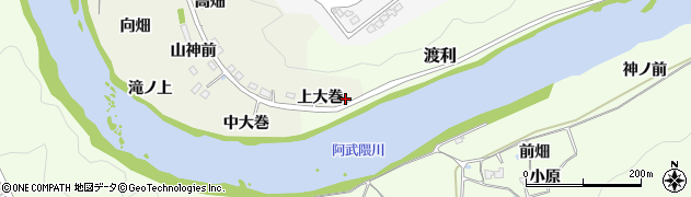 福島県福島市小倉寺上大巻3周辺の地図
