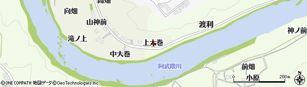 福島県福島市小倉寺上大巻周辺の地図