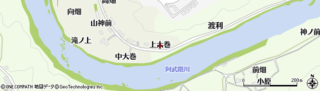 福島県福島市小倉寺（上大巻）周辺の地図