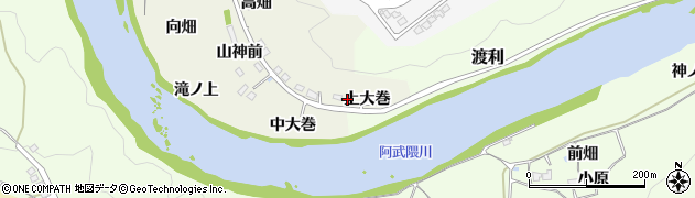 福島県福島市小倉寺上大巻15周辺の地図