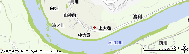 福島県福島市小倉寺上大巻16周辺の地図