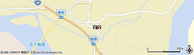 新潟県阿賀町（東蒲原郡）岩谷周辺の地図