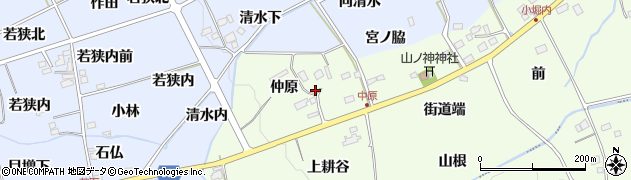 福島県福島市上鳥渡（仲原）周辺の地図
