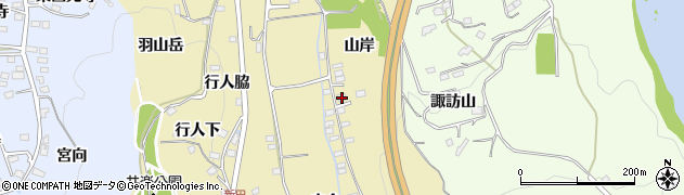 福島県福島市伏拝山岸10周辺の地図