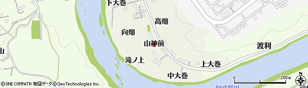 福島県福島市小倉寺（山神前）周辺の地図
