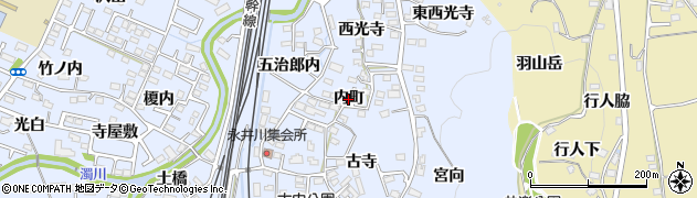 福島県福島市永井川（内町）周辺の地図