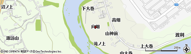 福島県福島市小倉寺（向畑）周辺の地図